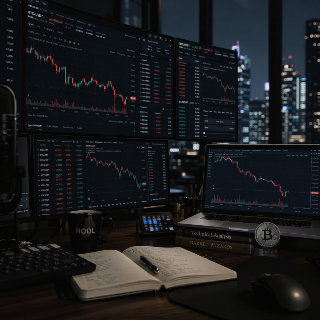 نمودار روند کاهش قیمت بیت کوین در بازار